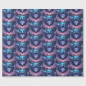 Lila Herz Geschenkpapier (Flach)