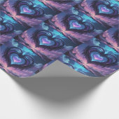 Lila Herz Geschenkpapier (Ecke)