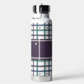 Lila-Herz-Gingham Trinkflasche (rechts)