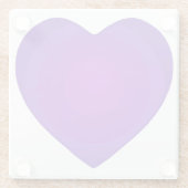 Lila Herz Glasuntersetzer (Rückseite)