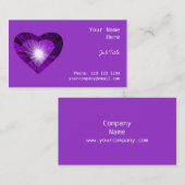 Lila Herz - Herz - Visitenkarte Seite lila (Vorne/Hinten)