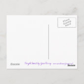 Lila Herz "Ihr Text" Postkarte (Rückseite)