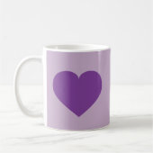 Lila Herz Kaffeetasse (Links)