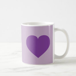 Lila Herz Kaffeetasse