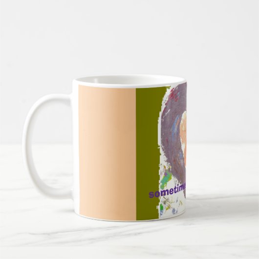 Lila Herz Kaffeetasse (Links)