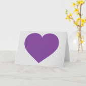 Lila Herz Karte (Gelbe Blume)