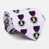 lila Herz-Krawatte Krawatte (Gerollt)