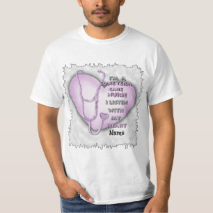 Lila Herz Langfristige Pflegeversorgung T-Shirt