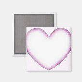 Lila Herz Magnet (Vorderseite/Rückseite)