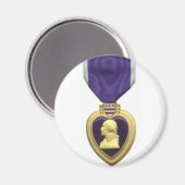 Lila Herz Magnet (Vorderseite/Rückseite)