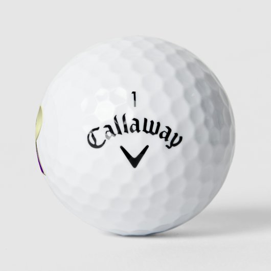 Lila Herz-Medaille Golfball (Logo)