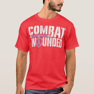 Lila Herz Militärischer    VeteranCombat Wounded S T-Shirt