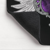 Lila Herz mit Angel Wings Mousepad (Ecke)