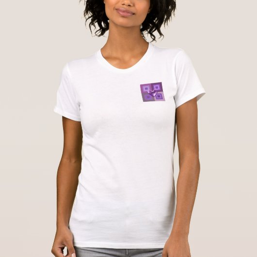 Lila Herz mit Liebe T-Shirt (Vorderseite)