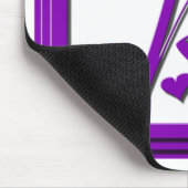 Lila Herz-Monogramm R Mousepad (Ecke)
