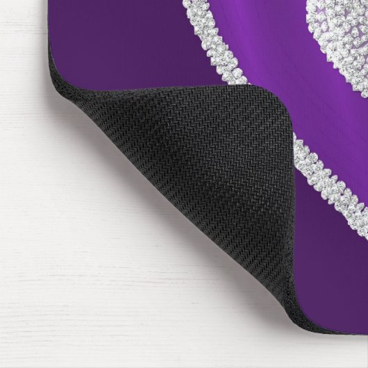 Lila Herz Mousepad (Ecke)