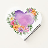 Lila Herz Notizblock (Rückseite)