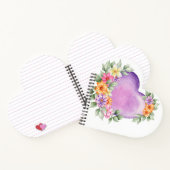 Lila Herz Notizblock (Innenseite)