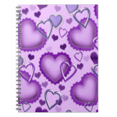 Lila Herz-Notizbuch Notizblock (Vorderseite)
