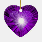 Lila Herz-Ornament Keramik Ornament (Hinten)