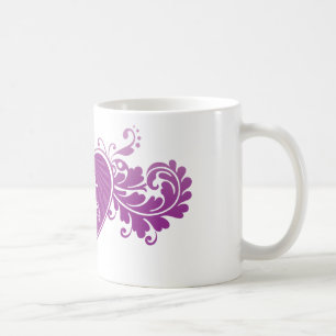 Lila Herz Papierlösekorotrones Fangirl (Tasse) Kaffeetasse