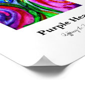 Lila Herz Poster (Ecke)