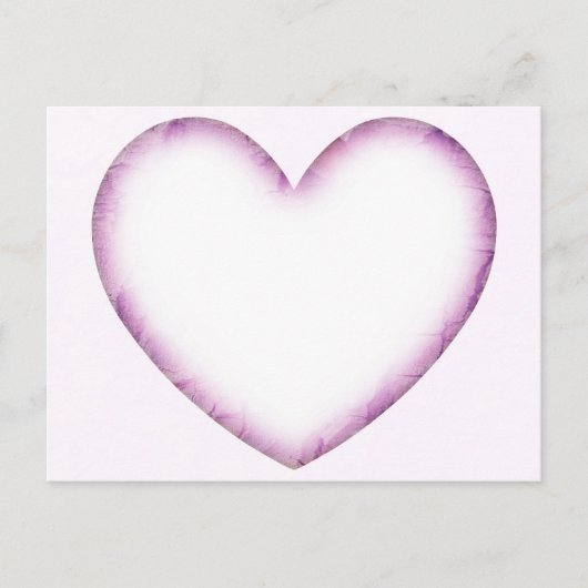 Lila Herz Postkarte (Vorderseite)