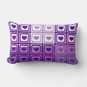Lila Herz Retro Art Deco Pillow Lendenkissen