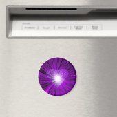 Lila Herz rund Kühlschrankmagnet (In Situ (Geschirrspüler))
