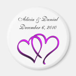 Lila Herz-Save the Date Magnet