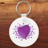Lila Herz Schlüsselanhänger (Vorderseite)