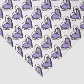 Lila Herz-Seidenpapier - Trendy u. elegant Seidenpapier (Ausschnitt)