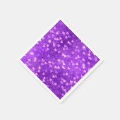 Lila Herz Serviette (Ecke)