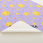 Lila Herz Sherpadecke (3/4)