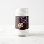 Lila Herz Stine, personalisiert Bierglas (Mittel)