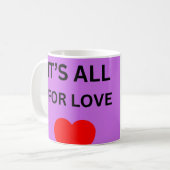 lila Herz Tasse (Vorderseite Links)