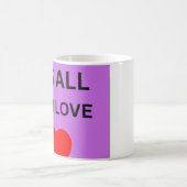 lila Herz Tasse (Mittel)