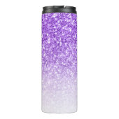 Lila Herz und Glitzer Thermosbecher (Rückseite)