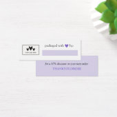 Lila Herz verpackt mit Logo für die Liebe (Schreibtisch)