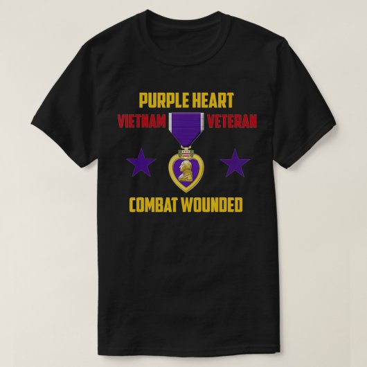 Lila Herz Vietnam Veteran (1) T-Shirt (Design vorne)