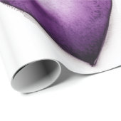 Lila Herz Wasserfarben Digitale Kunst Geschenkpapier (Rolleneckpunkt)