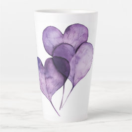 *Lila Herz Wasserfarben Digitale Kunst Milchtasse