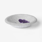 Lila Herzblasen Hochzeitspapierschüsseln Pappteller (Gewinkelt)