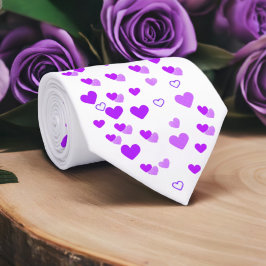 Lila Herzcluster Krawatte