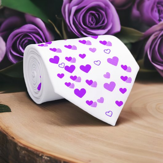 Lila Herzcluster Krawatte