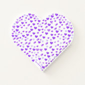 Lila Herzcluster Notizblock (Rückseite)
