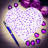 Lila Herzcluster Notizblock