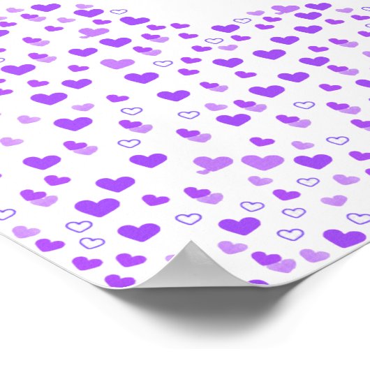 Lila Herzcluster Poster (Ecke)