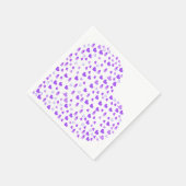 Lila Herzcluster Serviette (Ecke)