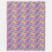 lila Herzdecke Fleecedecke (Vorderseite)